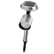 spot solaire en acier inoxydable 3 led blanches